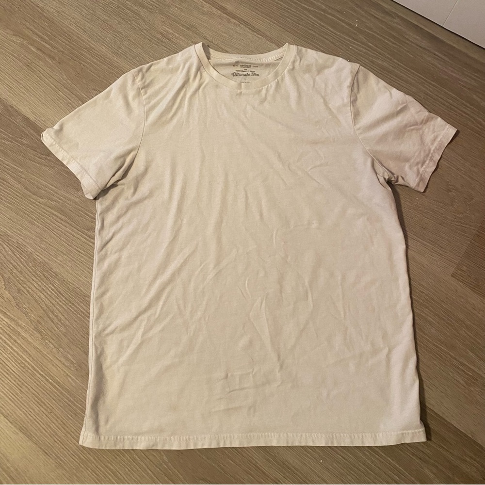 Men’s Large Urban Pipeline Plain White T-Shirt